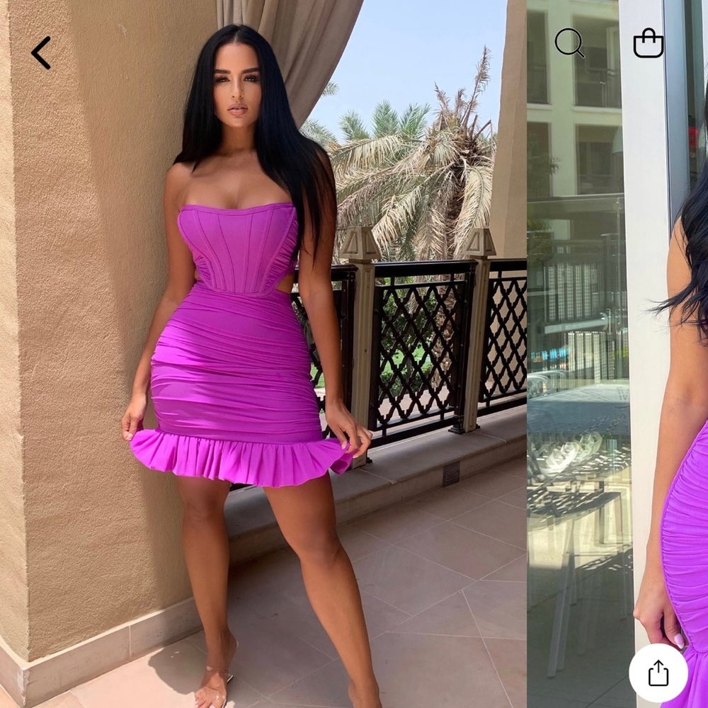 Divine FeminineBandage Mini Dress| Fashion Nova| XL | Purple| Worn Once